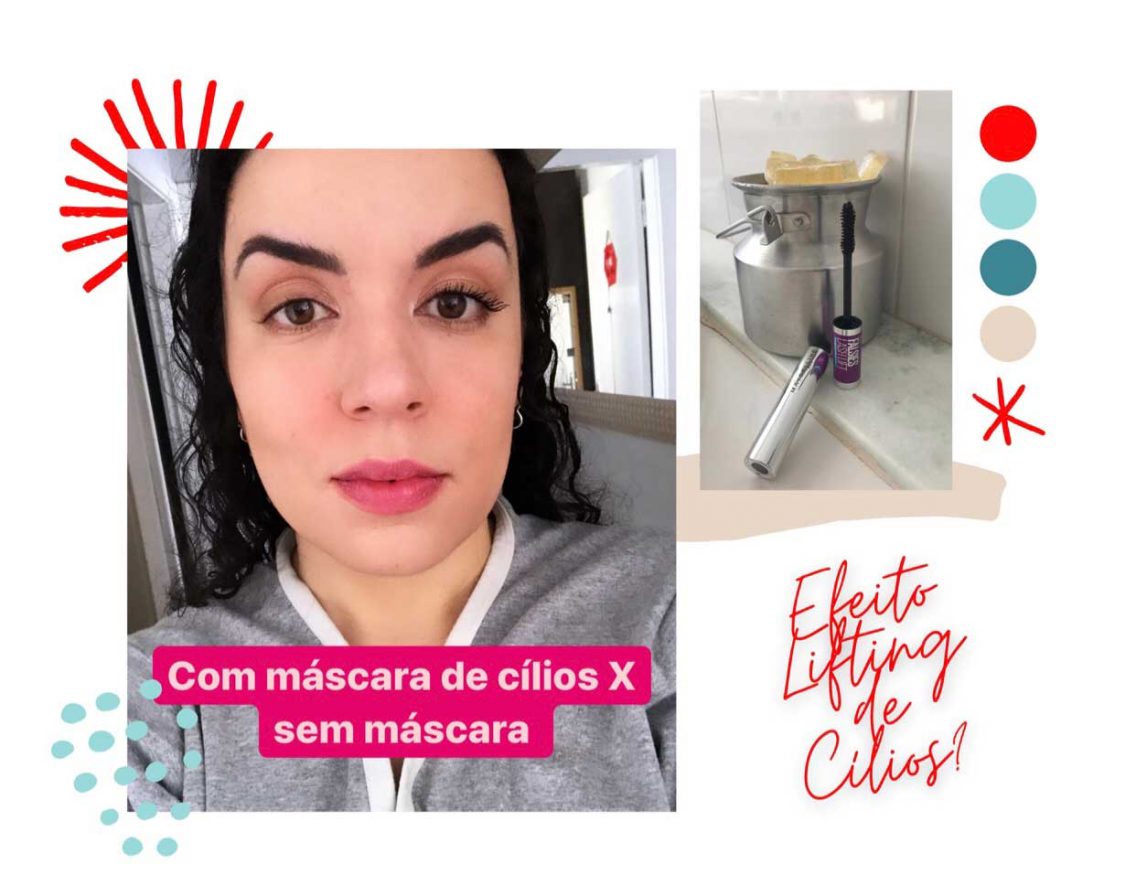 Máscara efeito lifting de cílios para cílios retos: Resenha The Falsies Lash Lift de Maybelline