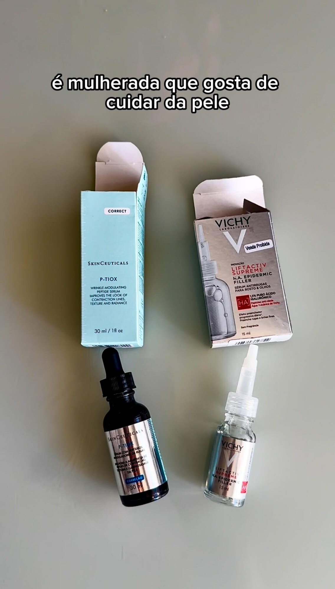Resenha SkinCeuticals P-Tiox e Vichy LiftActiv Supreme Ácido Hialurônico e efeito preenchedor