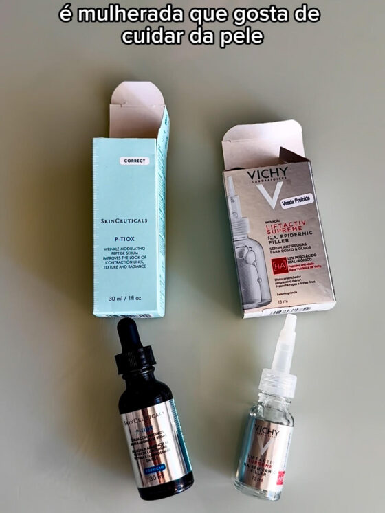 Resenha SkinCeuticals P-Tiox e Vichy LiftActiv Supreme Ácido Hialurônico e efeito preenchedor