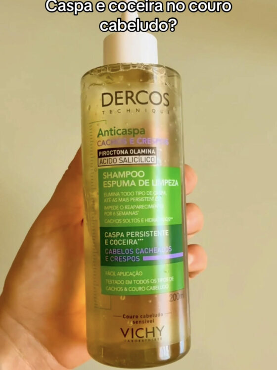 Caspa e Coceira no Couro cabeludo: Resenha Dercos Shampoo Anticaspa Cachos e Crespos