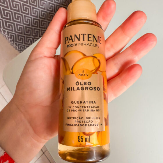 Resenha Óleo Milagroso Pantene Queratina no Cabelo Cacheado