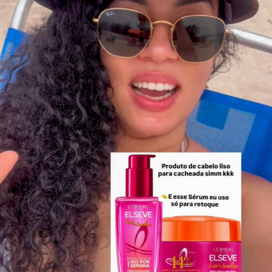 Liso dos Sonhos Elseve: Resenha Anti Frizz no cabelo cacheado