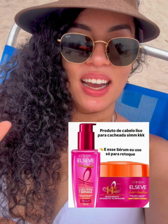 Liso dos Sonhos Elseve: Resenha Anti Frizz no cabelo cacheado